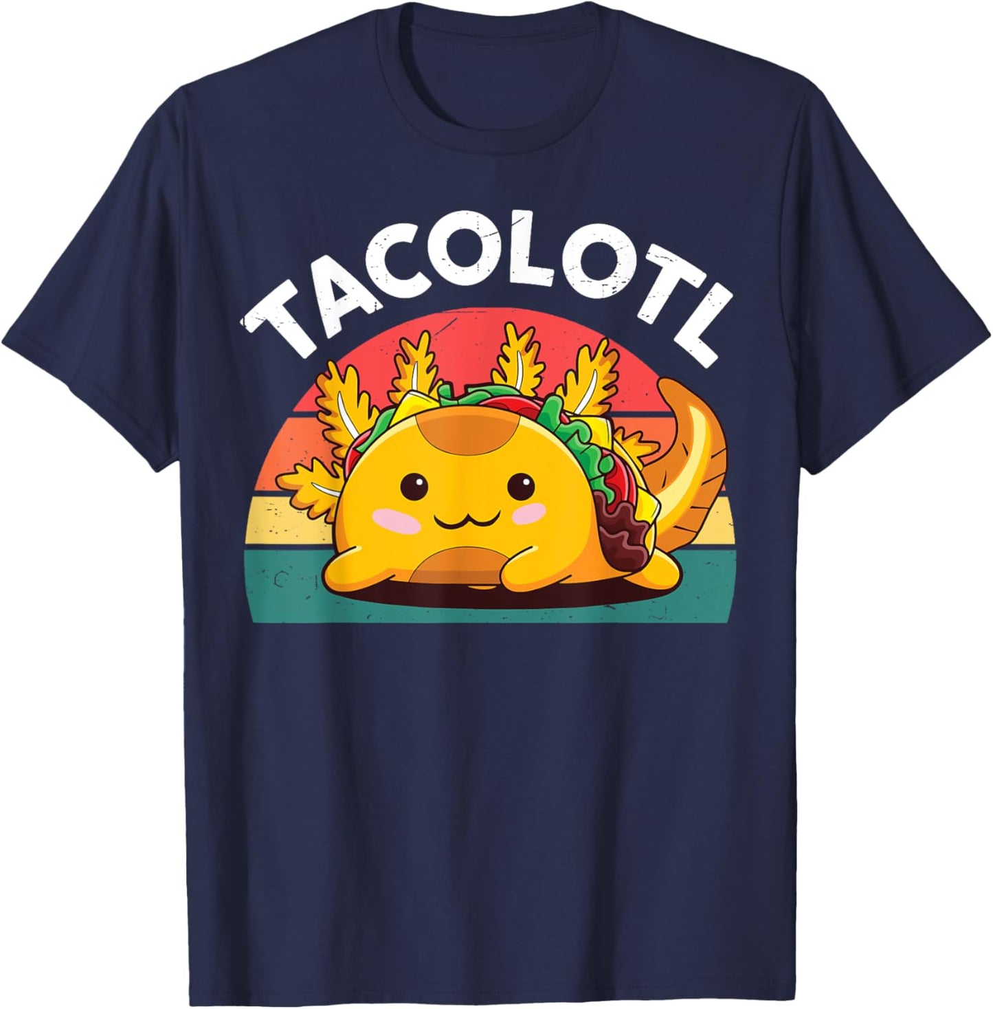 Taco Axolotl-Shirt Boys Girl Kids Funny Taco Tuesday Mexican T-Shirt - T-Shirt | Navy