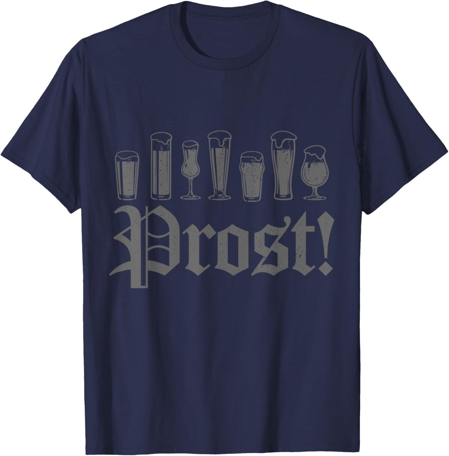 Oktoberfest Prost Germany Funny German Beer T-Shirt - T-Shirt | Navy
