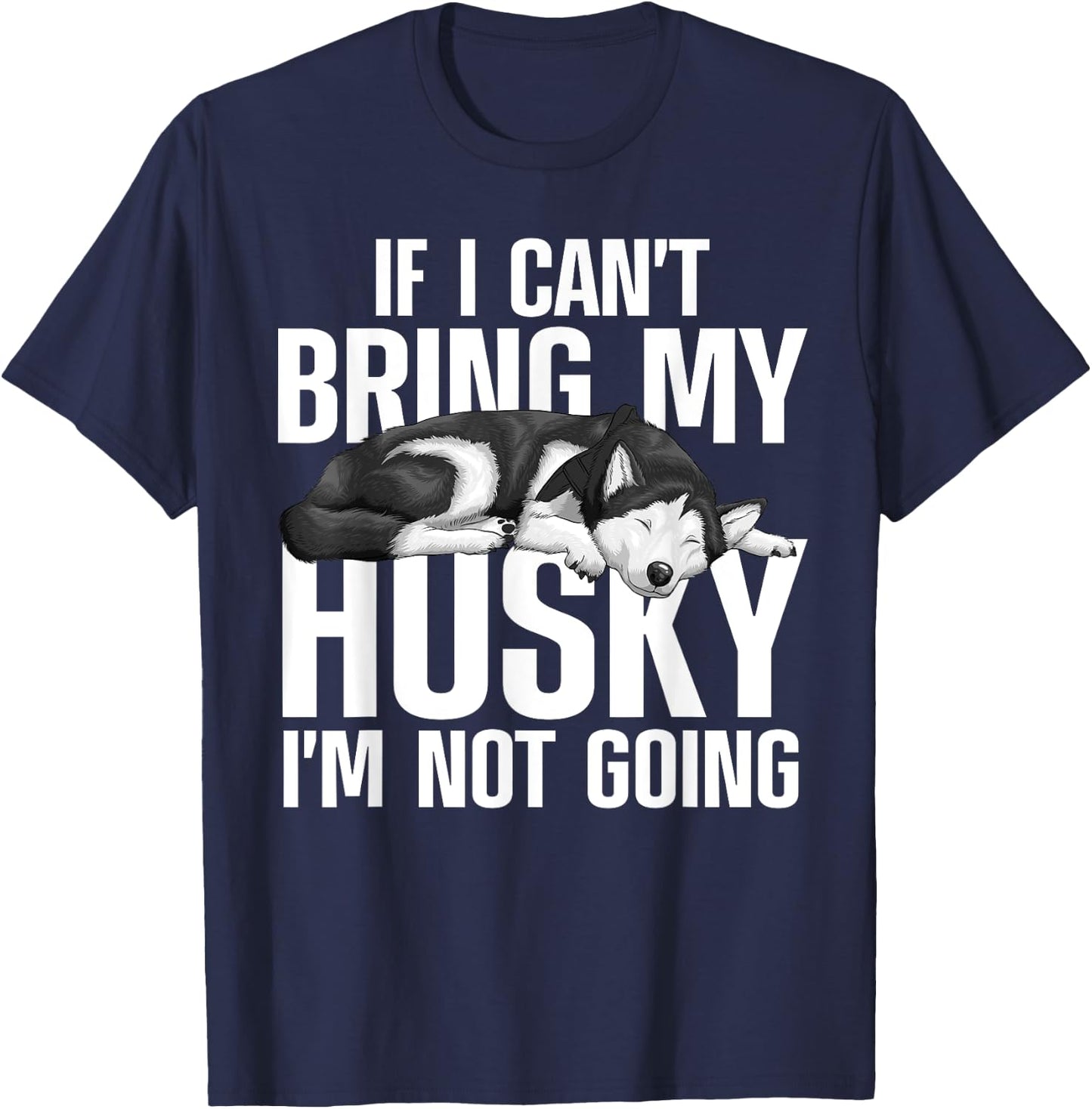 Husky Design Women Siberian Husky Dog Husky Lover T-Shirt - T-Shirt | Navy