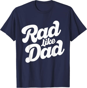 Rad Like Dad Kids Fathers Day T-Shirt - T-Shirt | Navy
