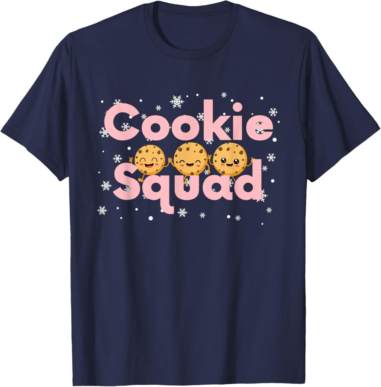 Cute Cookie Squad Christmas Baking Team T-Shirt - T-Shirt | Navy