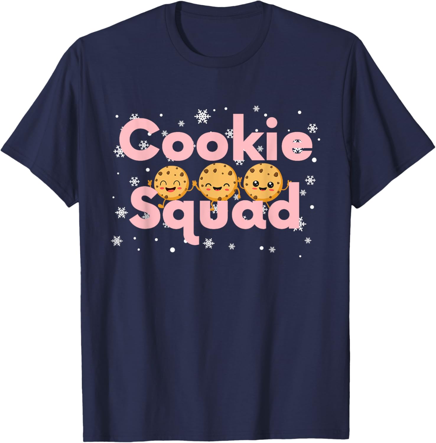 Cute Cookie Squad Christmas Baking Team T-Shirt - T-Shirt | Navy