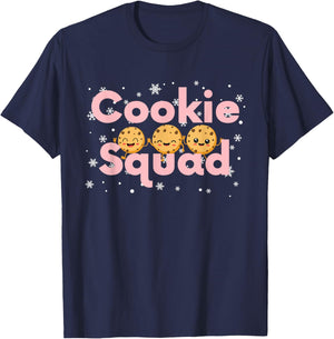 Cute Cookie Squad Christmas Baking Team T-Shirt - T-Shirt | Navy