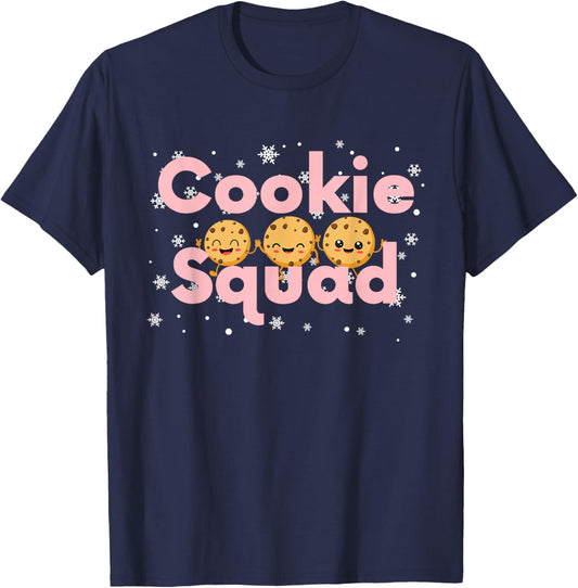 Cute Cookie Squad Christmas Baking Team T-Shirt - T-Shirt | Navy