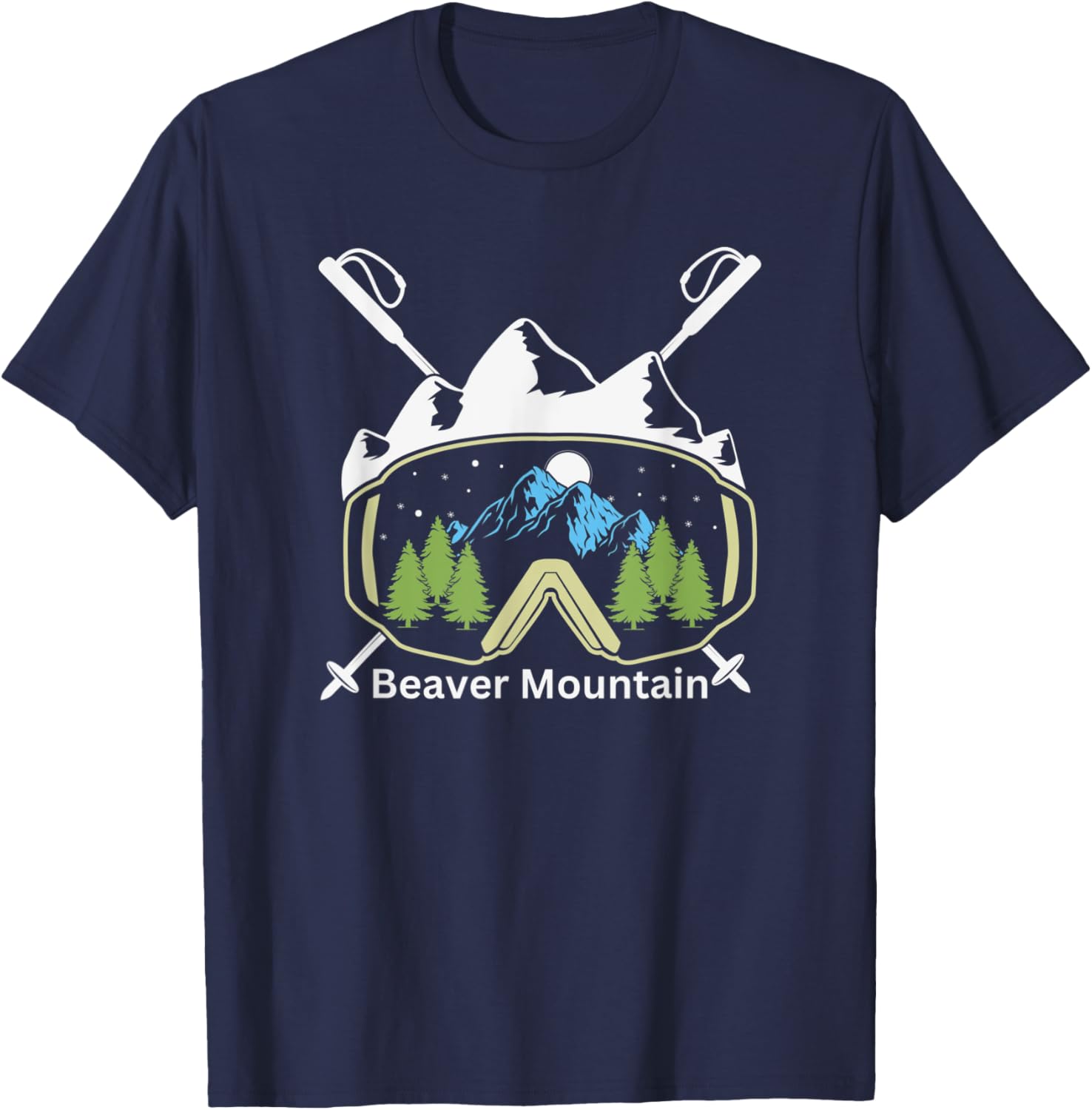 Beaver Mountain Utah Ski Resort T-Shirt - T-Shirt | Navy