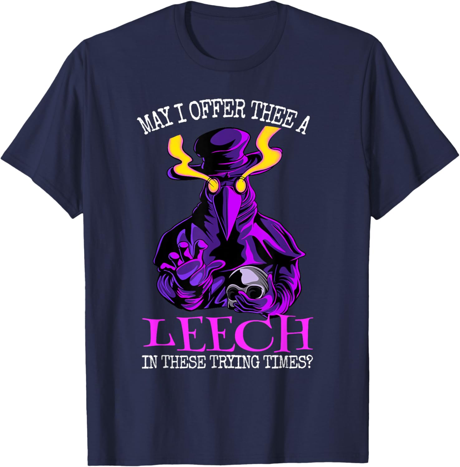 plague doctor Middle Age Medicines T-Shirt - T-Shirt | Navy