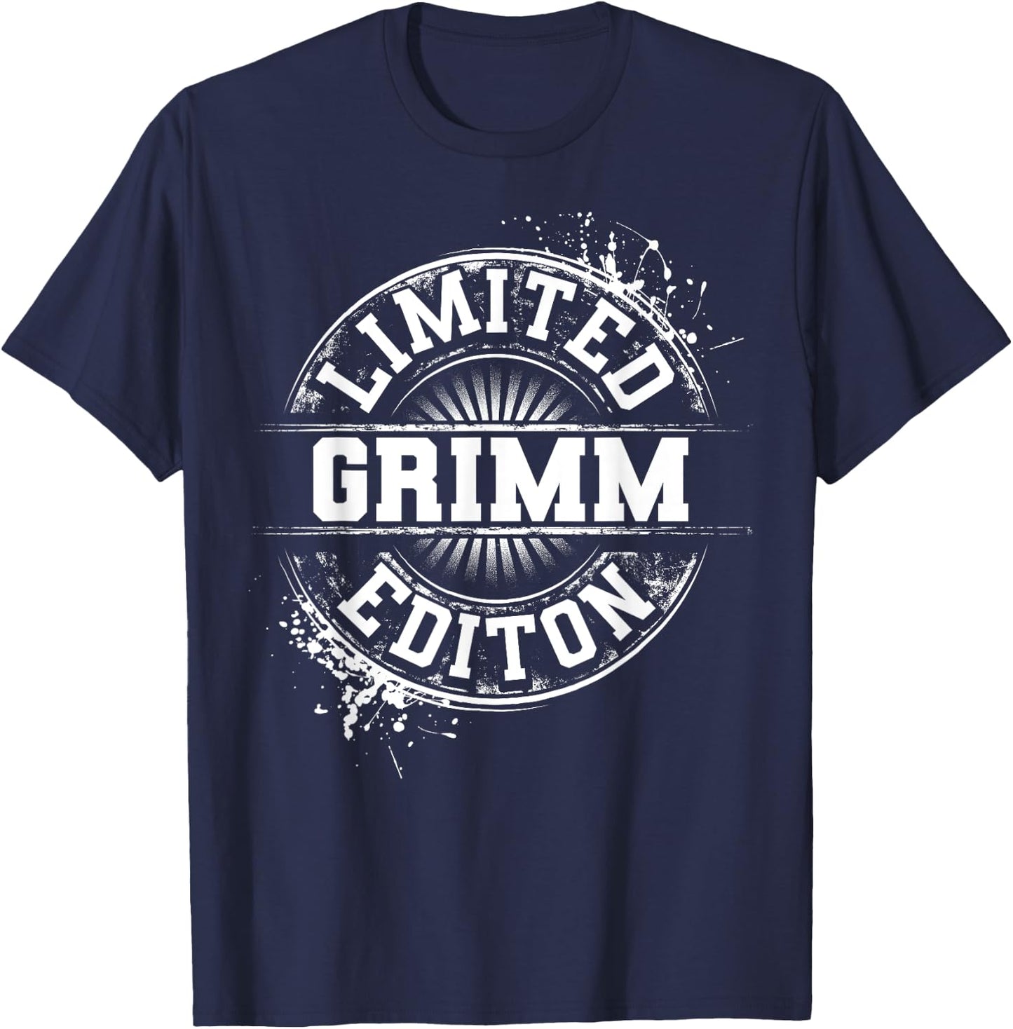 GRIMM Funny Surname Family Tree Birthday Reunion Gift T-Shirt - T-Shirt | Navy