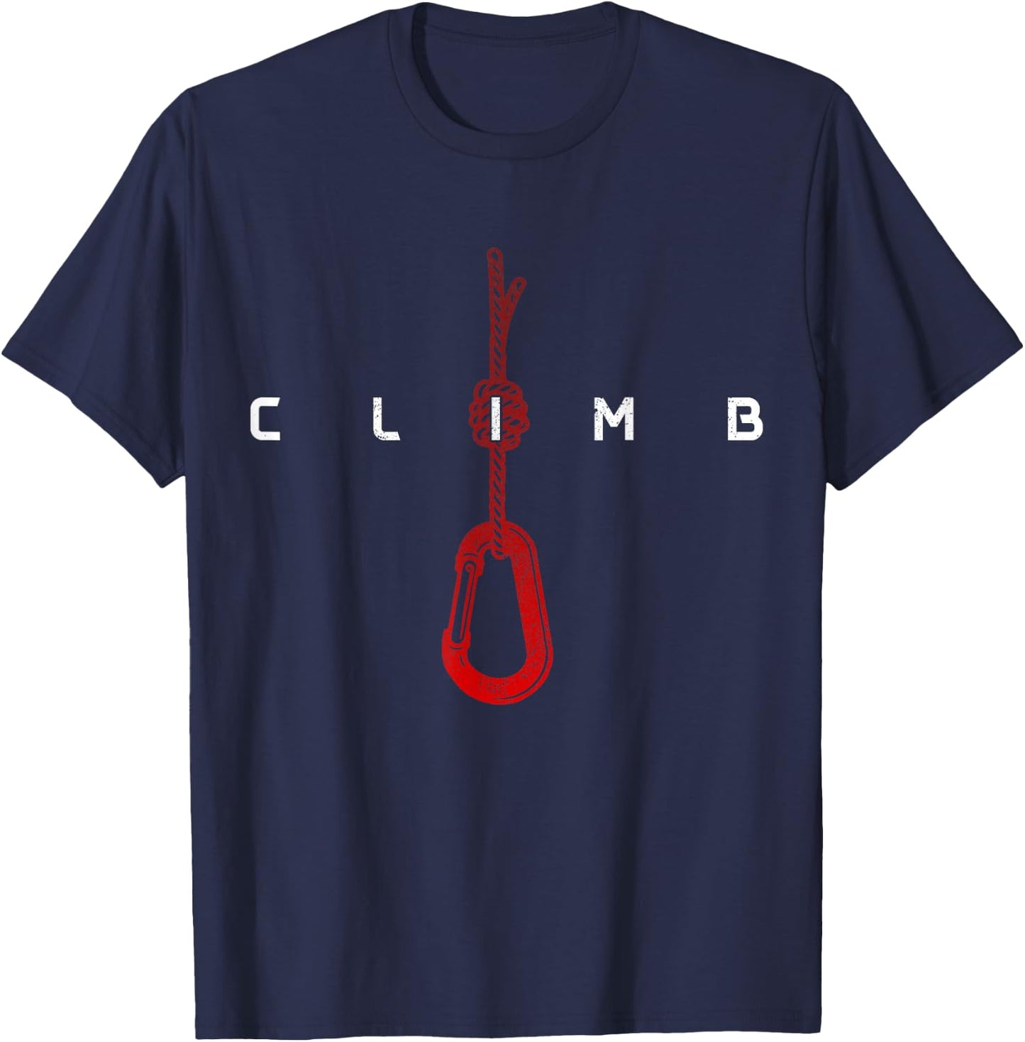 Climbing Rock Climber Bouldering Climb T-Shirt - T-Shirt | Navy
