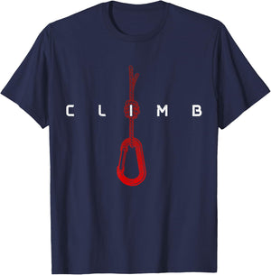 Climbing Rock Climber Bouldering Climb T-Shirt - T-Shirt | Navy