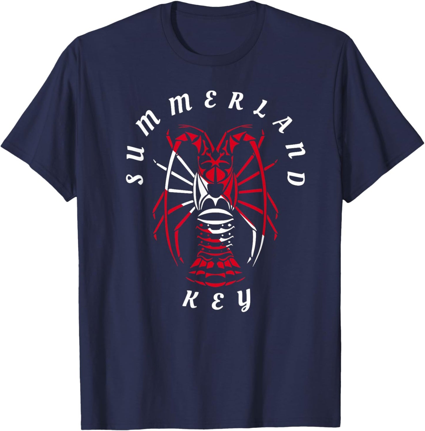 Summerland Key Florida Keys Spiny Lobster Lobstering Diving Men Women Kids T-Shirt - T-Shirt | Navy