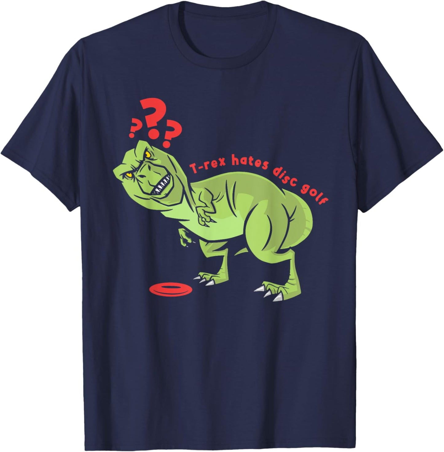 Funny Disc Golf T Rex Kids T-Shirt - T-Shirt | Navy
