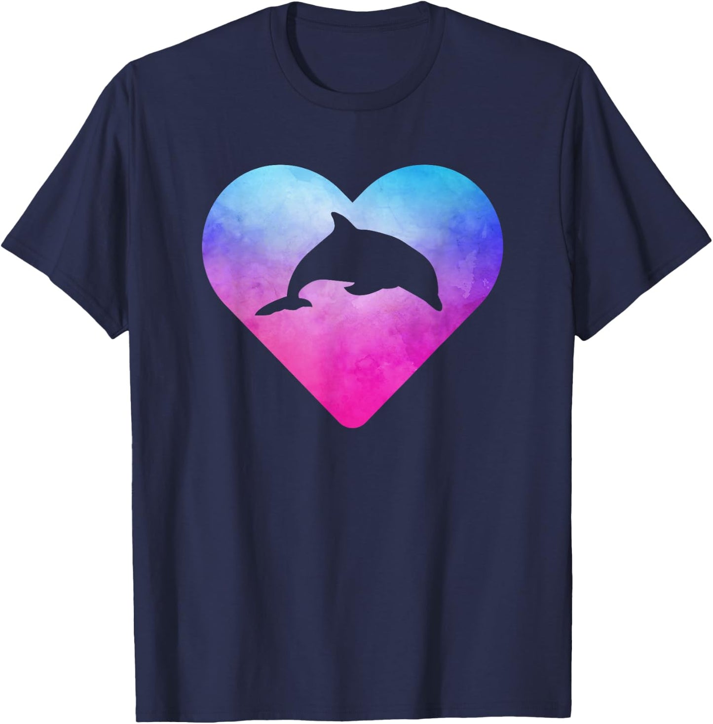 Women or Girls Dolphin T-Shirt - T-Shirt | Navy