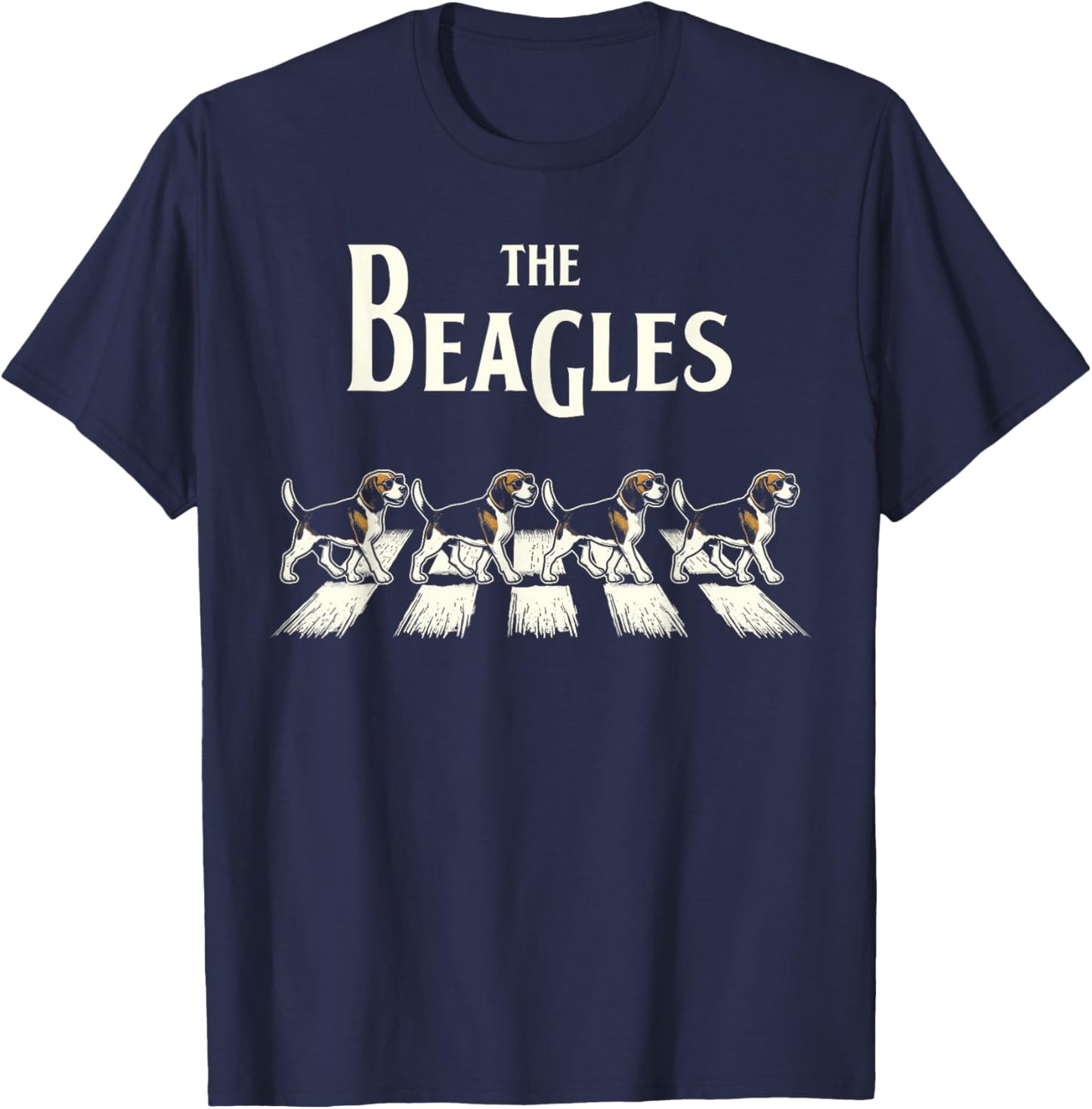 The Beagles Funny Retro Music Men Women Kids Funny Beagles T-Shirt - T-Shirt | Navy