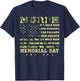 Murph 2021 Workout Challenge American Memorial Day Murph T-Shirt - T-Shirt | Navy