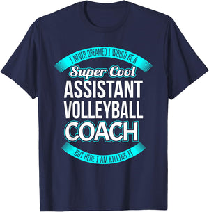 Funny Assistant Volleyball Coach Gift Apprection T-Shirt - T-Shirt | Navy