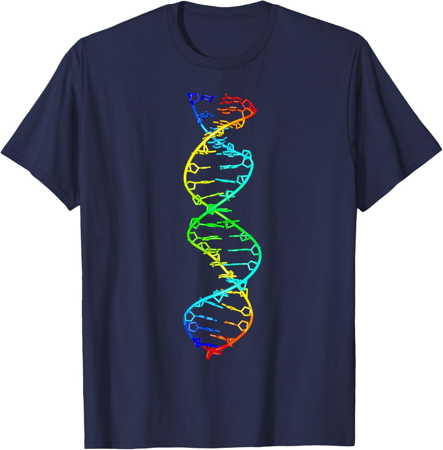 Doktoranden Bio Chemie Wissenschaft Geschenkideen Scientist DNA Double Helix Molecule - Men's Black Short Sleeve Classic Fit - Small T-Shirt - T-Shirt | Navy