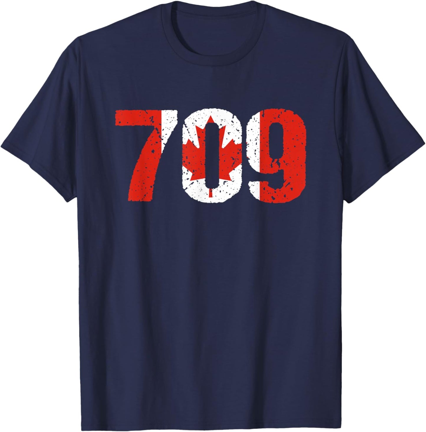 709 Newfoundland and Labrador Area Code Canada T-Shirt - T-Shirt | Navy