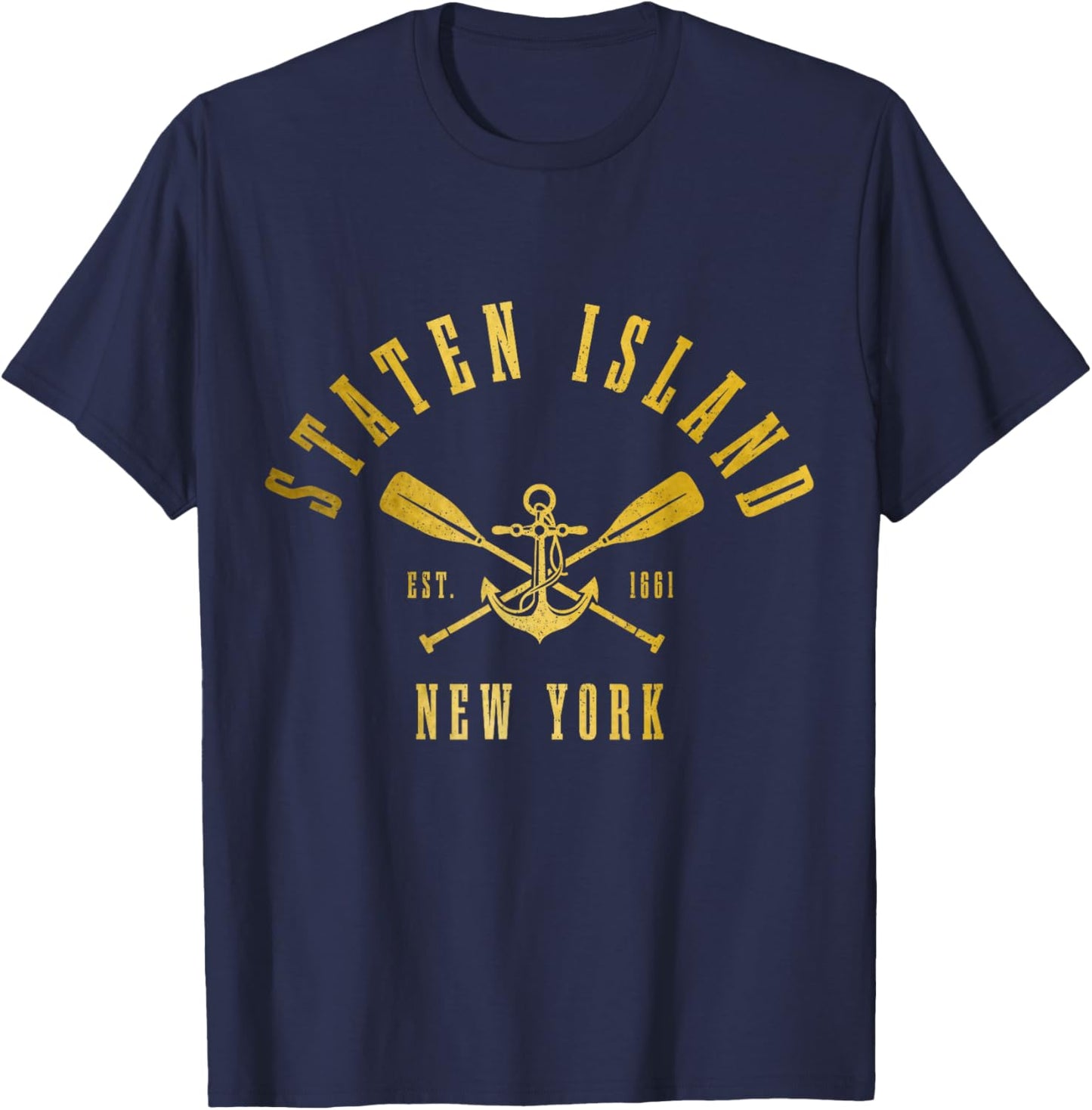 Staten Island New York Retro NY Pride T-Shirt - T-Shirt | Navy