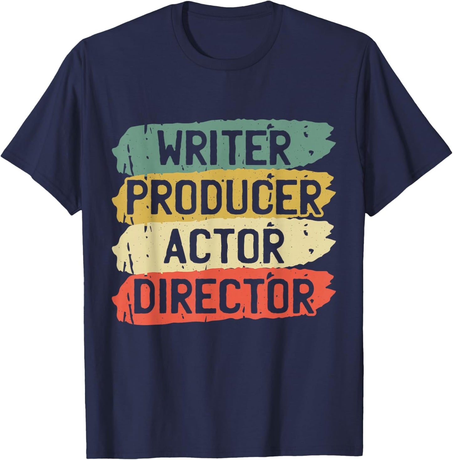 Retro Filmmaker Producer Writer Actor and Movie Director Small T-Shirt - T-Shirt | Navy