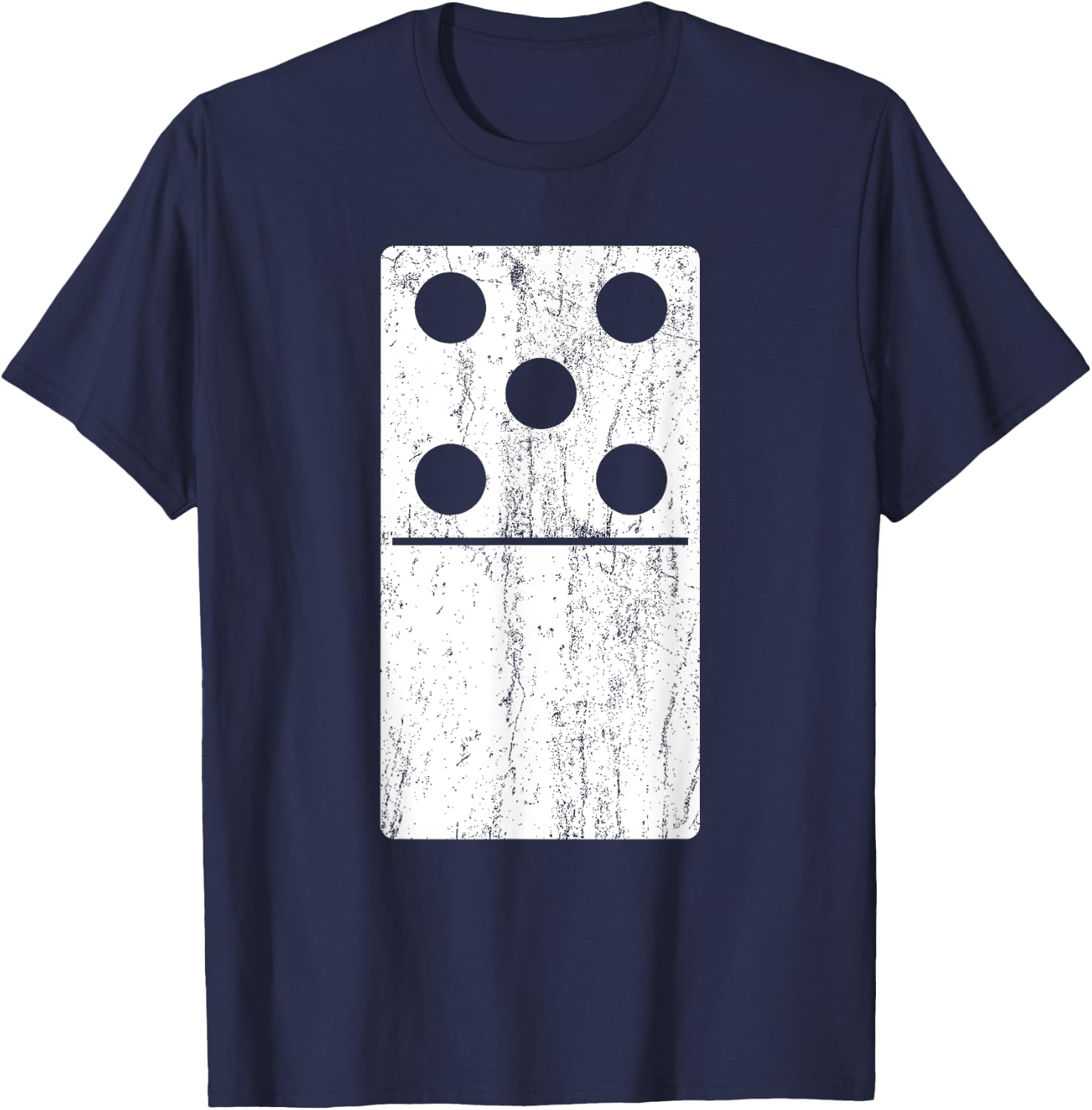 Domino Matching Group Tiles Five-Zero 5-0 Funny T-Shirt - T-Shirt | Navy