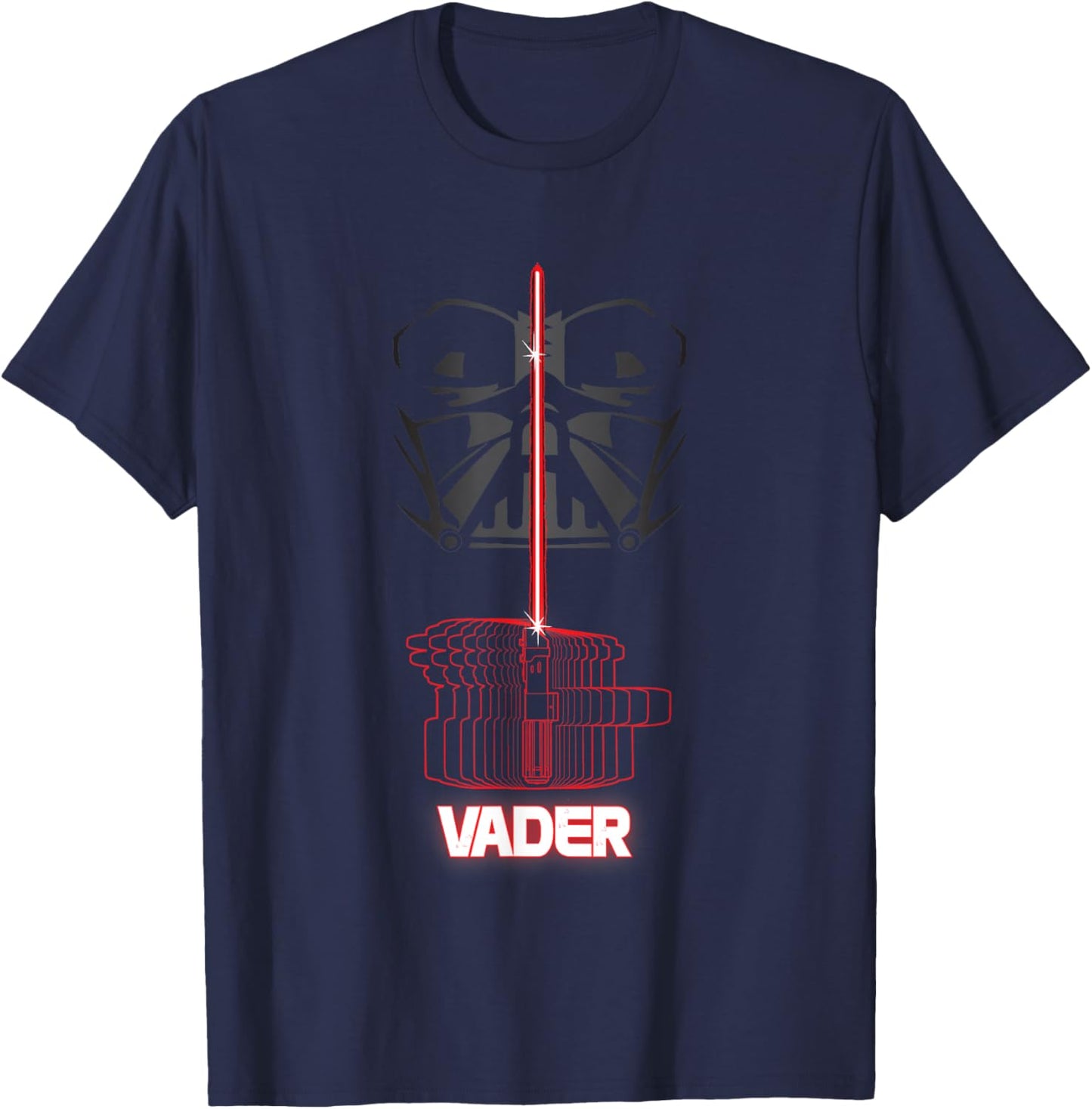 Star Wars Iconic Darth Vader Light Saber Big Chest Portrait T-Shirt - T-Shirt | Navy