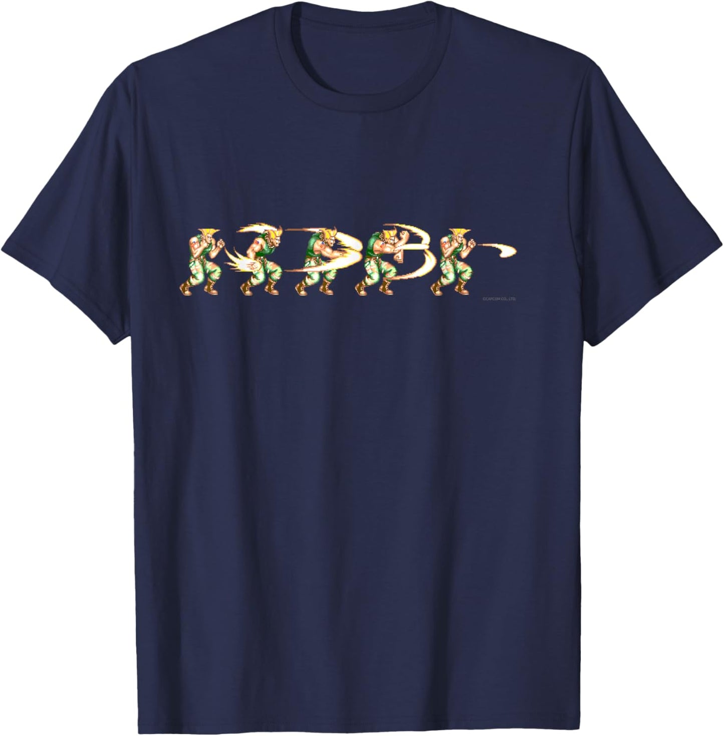 Street Fighter Ii Guile (sonic Boom) T-Shirt - T-Shirt | Navy