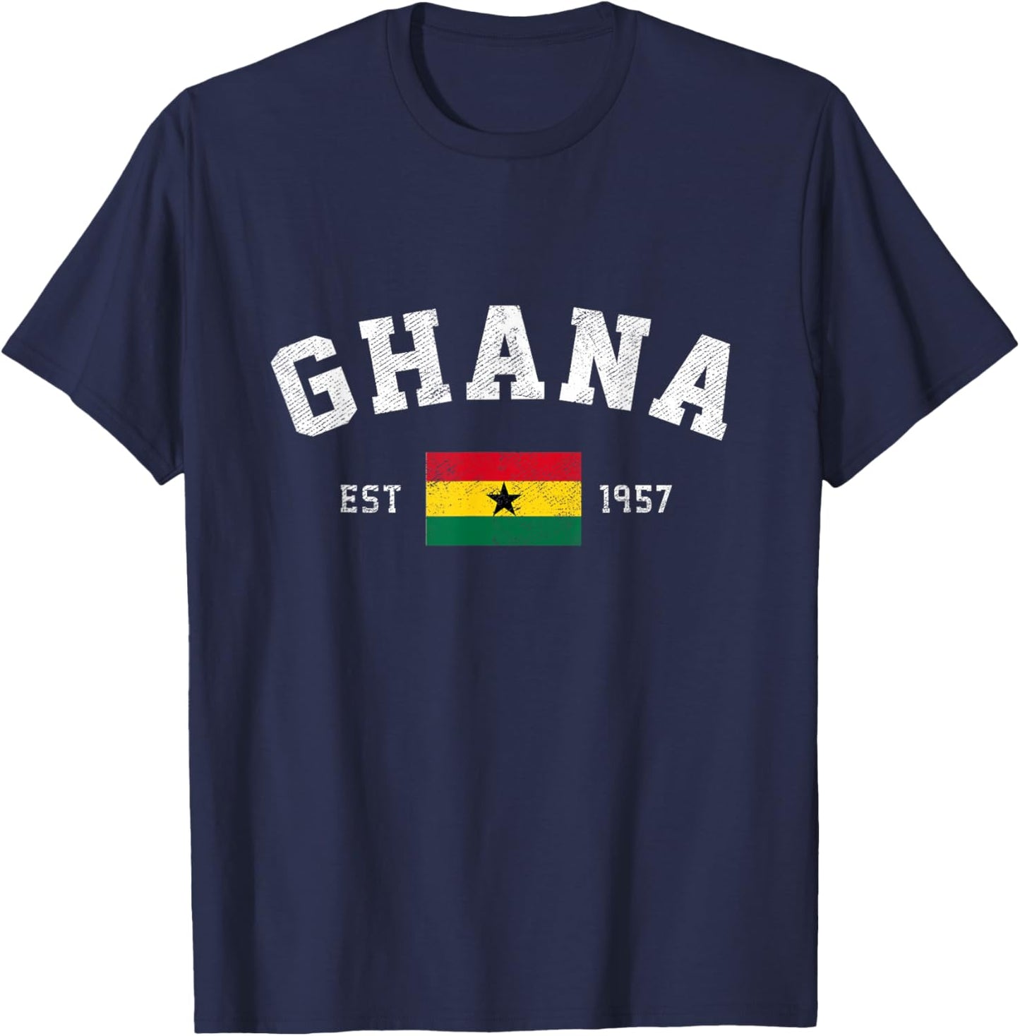 Ghana Est. 1957 Ghanaian Flag Independence Day T-Shirt - T-Shirt | Navy