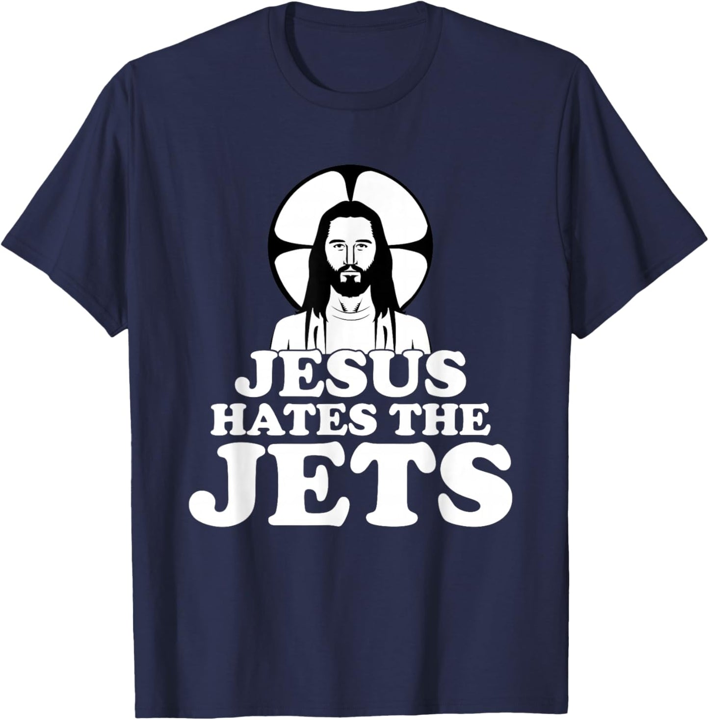 Jesus Hates The Jets T-Shirt - T-Shirt | Navy