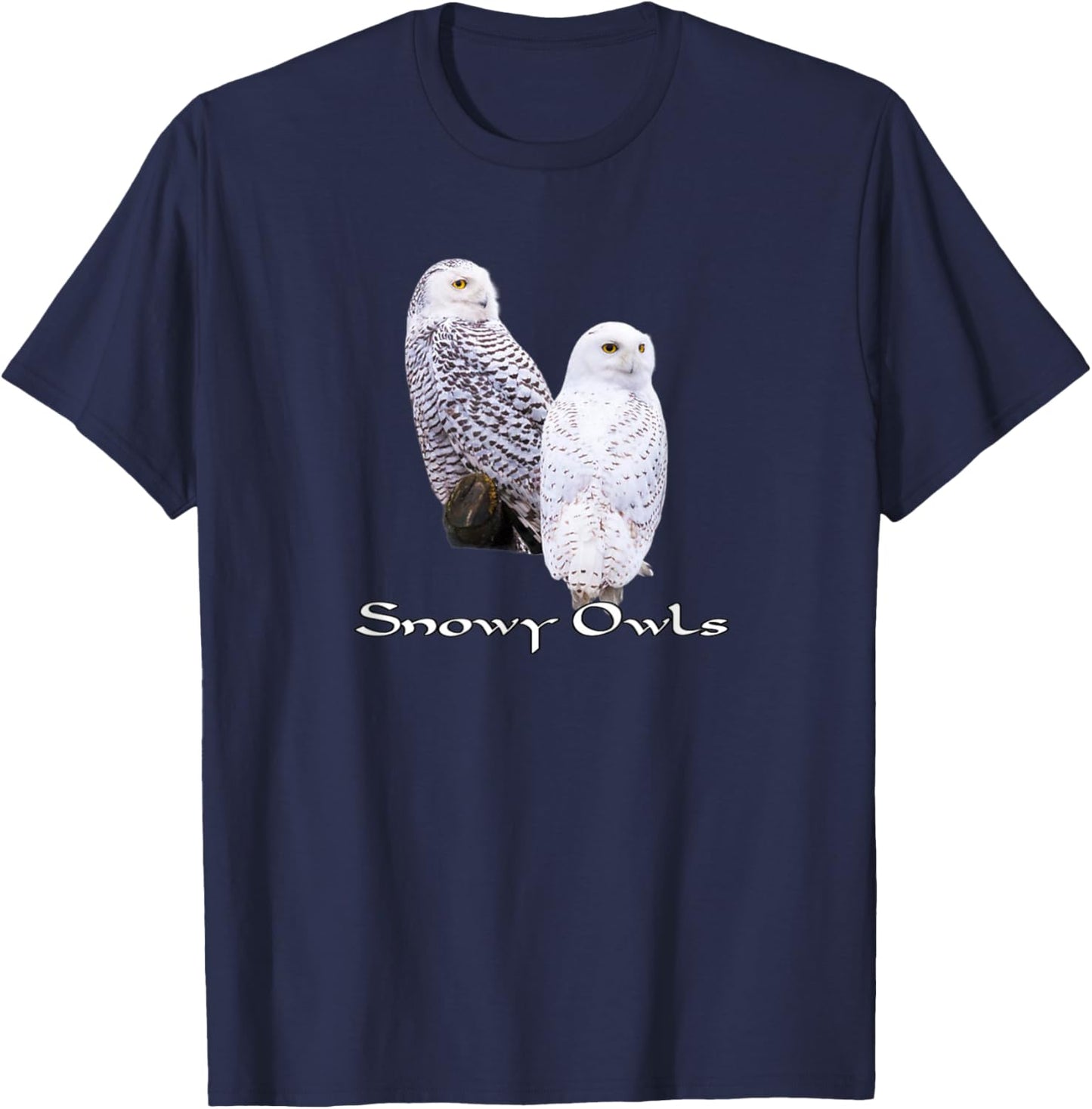 Snowy Owl Wildlife T-Shirt - T-Shirt | Navy