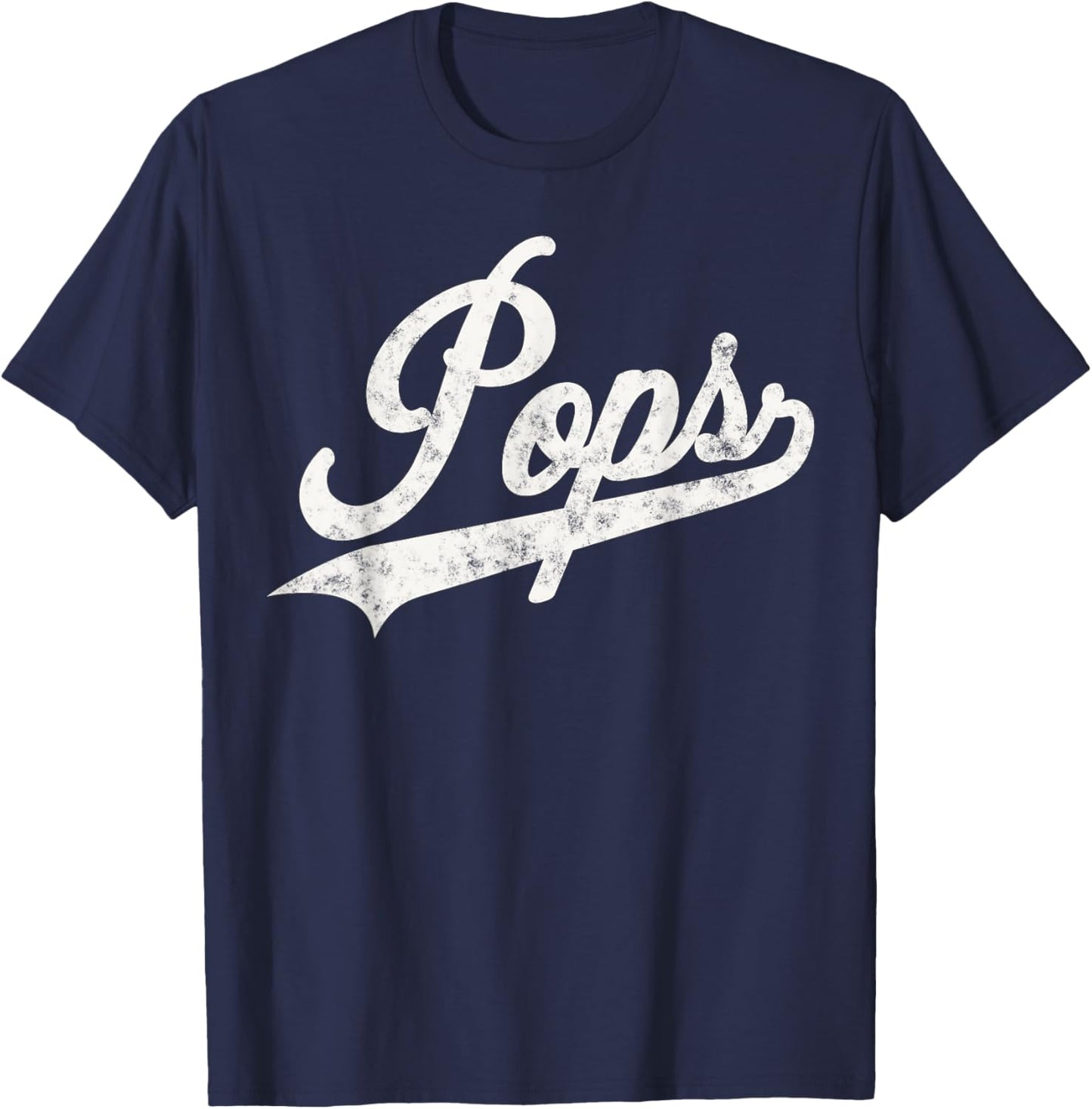 Pops Vintage Retro Style Father’s day Gift Papa Grandpa T-Shirt - T-Shirt | Navy