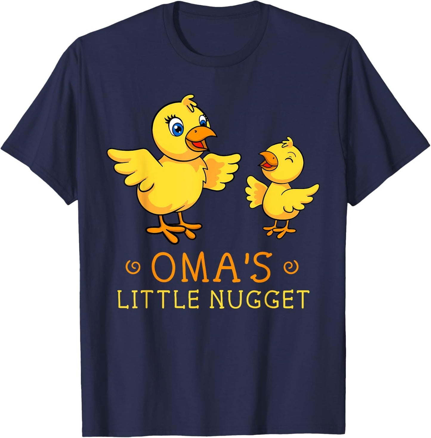 Oma Little Nugget Chick Deutschland Germany Grandma Dutch T-Shirt - T-Shirt | Navy