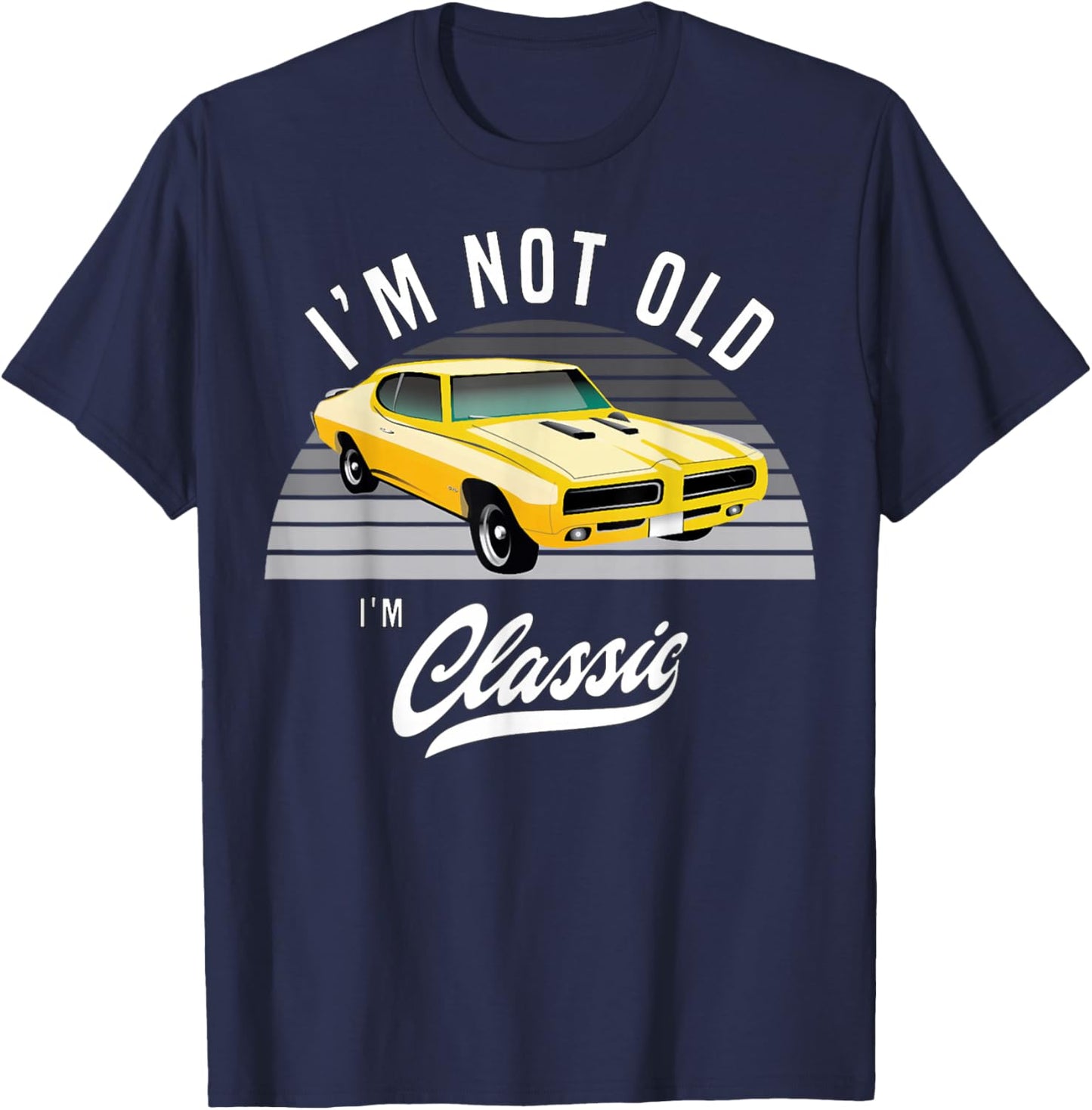1969 69 GTO Classic Car Old School Muscle Car T-Shirt - T-Shirt | Navy
