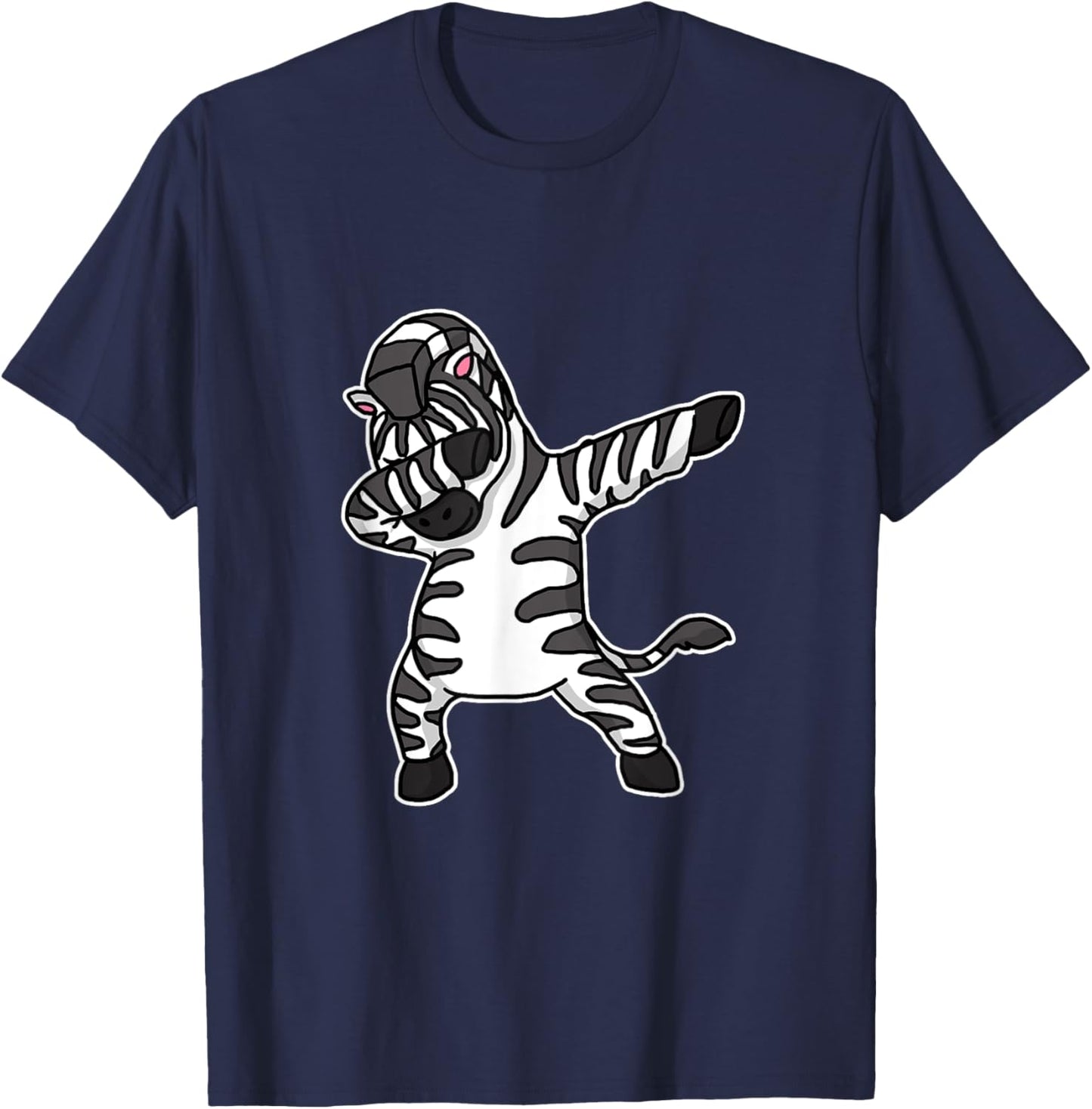 Funny Dabbing Zebra Gift Dab Dance T-Shirt - T-Shirt | Navy