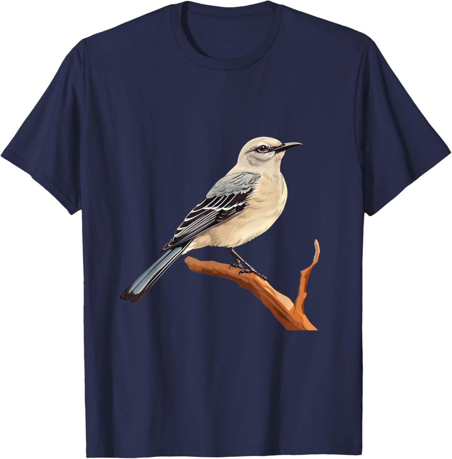 Northern mockingbird lover illustration T-Shirt - T-Shirt | Navy