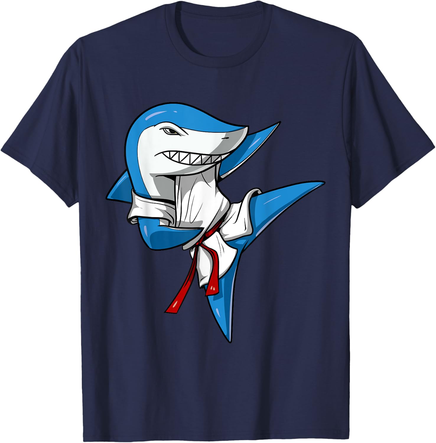 Shark Karate Martial Arts Kickboxing Jiu-Jitsu Taekwondo T-Shirt - T-Shirt | Navy