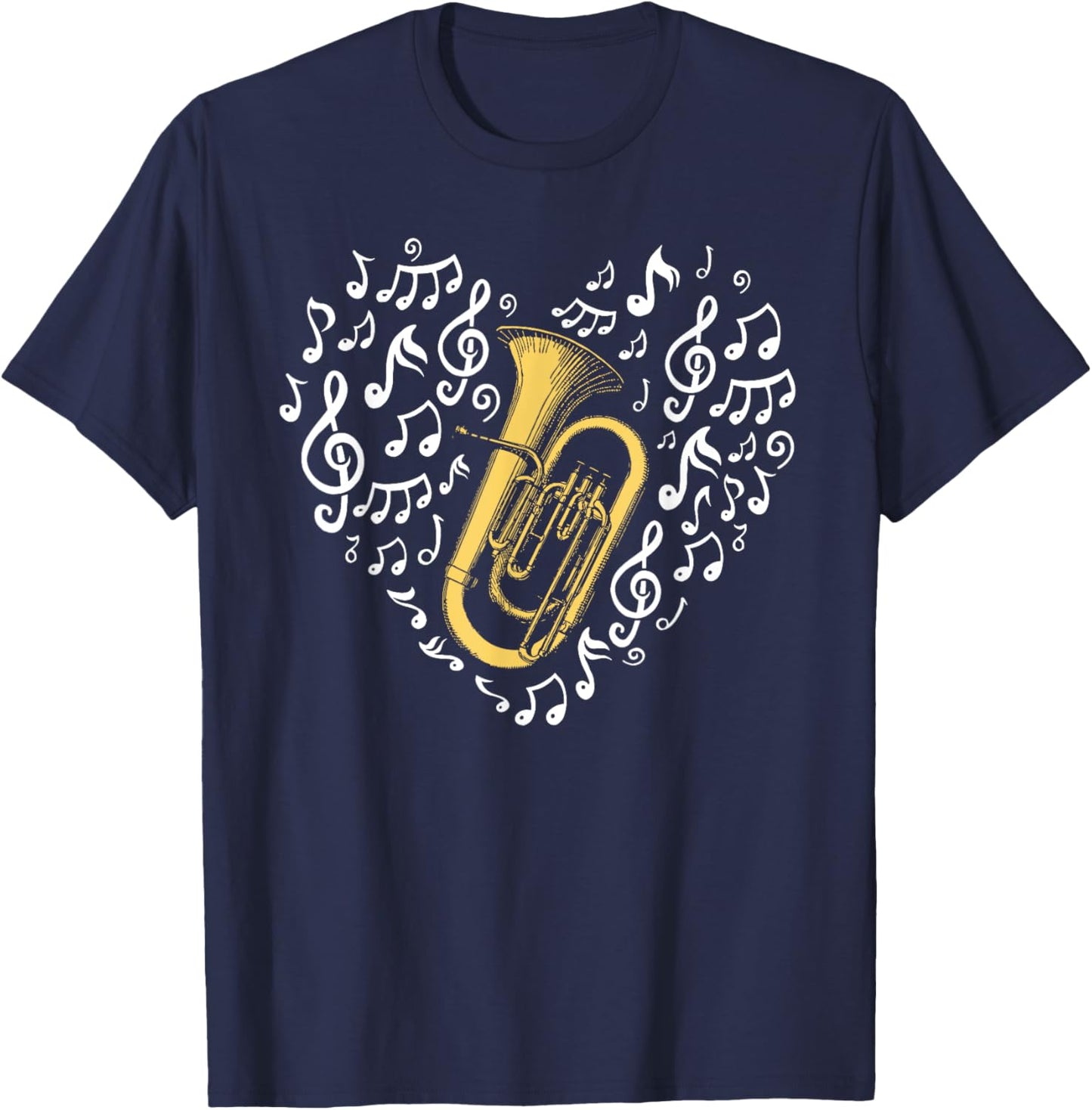Euphonium Heart T-Shirt - T-Shirt | Navy