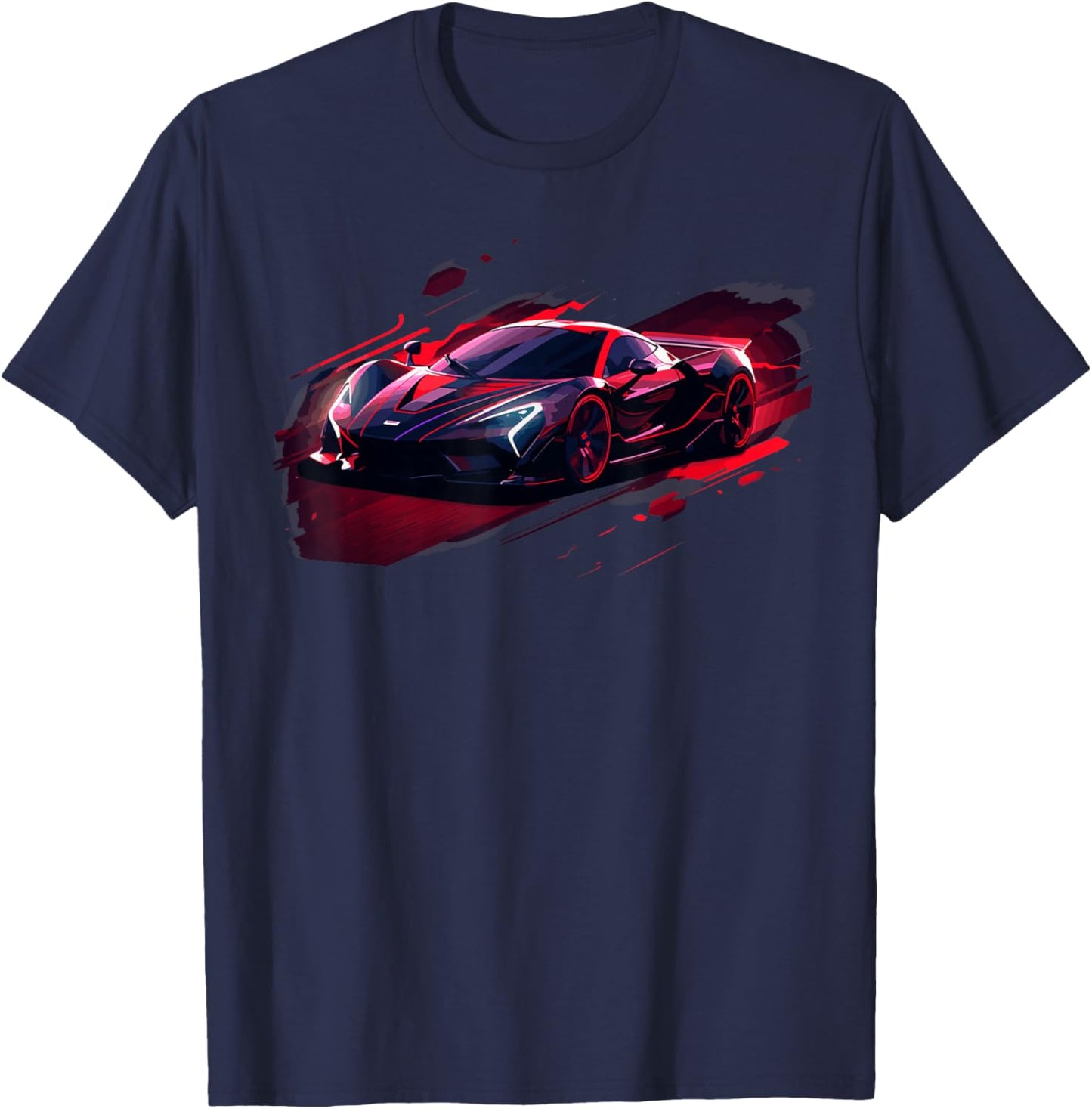 Exotic Concept Sports Car Supercar Luxury Hypercar Graphic T-Shirt - T-Shirt | Navy