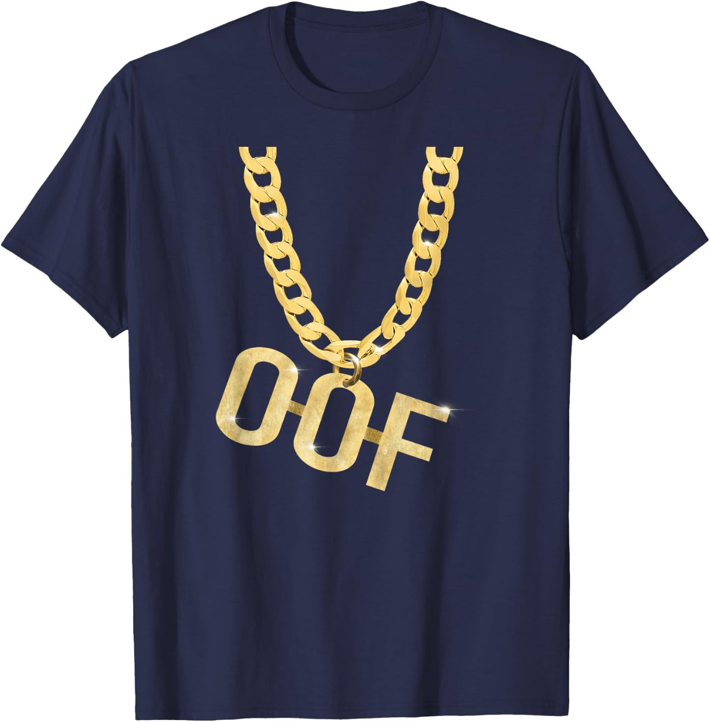 FUNNY oof necklace and pendant design T-Shirt - T-Shirt | Navy
