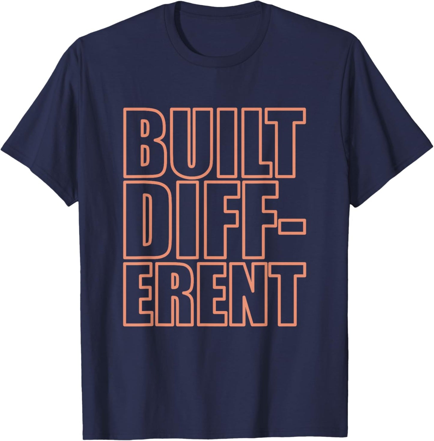 Concrete And Luxury Built Different Crimson Bliss T-Shirt - T-Shirt | Navy