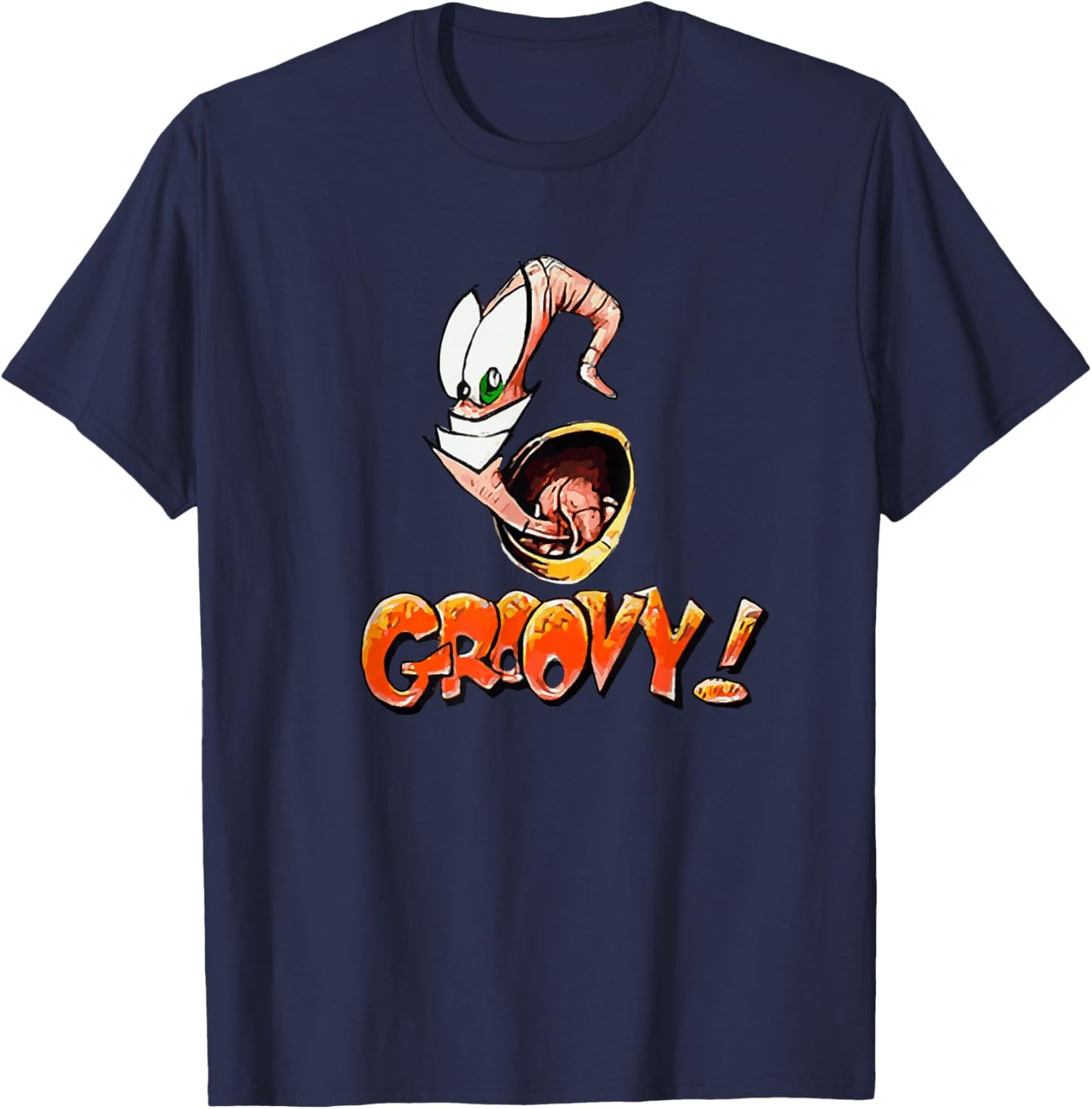 Earthworm Jim Groovy! T-Shirt - T-Shirt | Navy