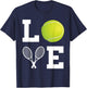 Tennis Racquets Love Tennis Player Lover Tennis Ball T-Shirt - T-Shirt | Navy
