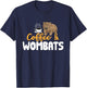 Wombat Lover Coffee Australian Wombat T-Shirt - T-Shirt | Navy