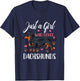 Dachshund Just A Girl Who Loves Dachshunds Gift T-Shirt - T-Shirt | Navy