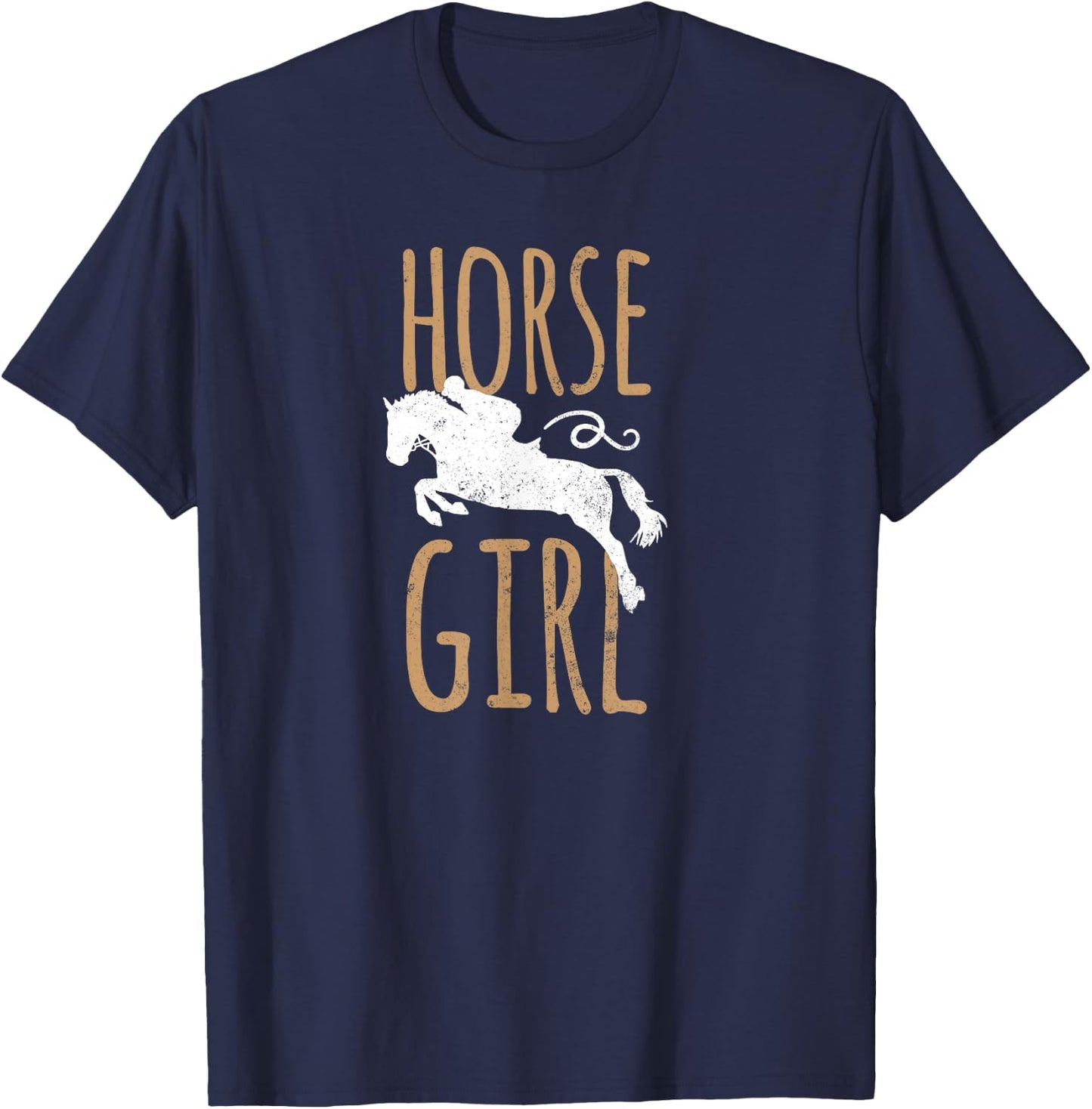 Horse Girl Shirt Cute Horseback Riding & Horse Lover Gift T-Shirt - T-Shirt | Navy