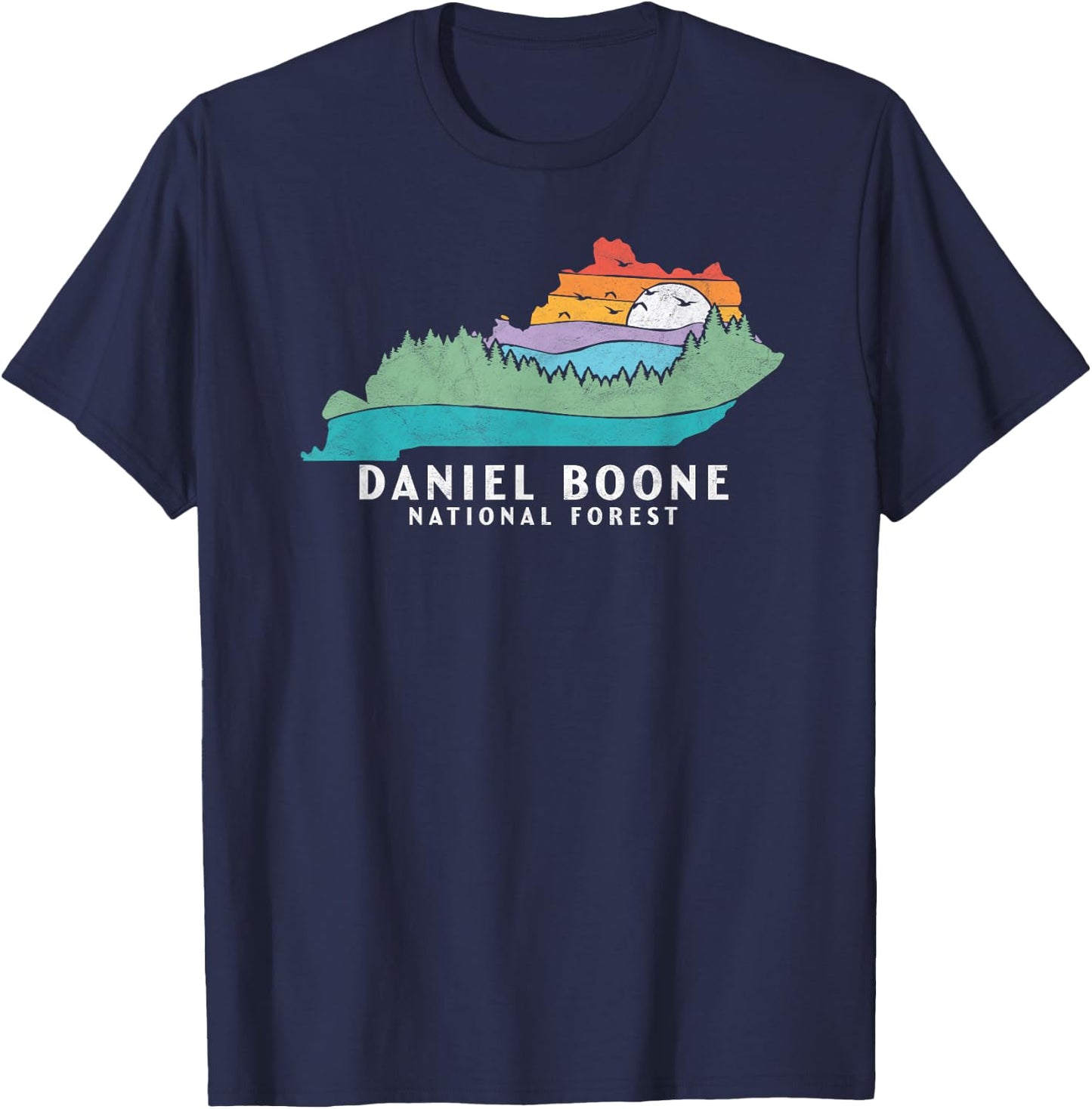 Daniel Boone Forest Kentucky Outdoors State Nature Shirt T-Shirt - T-Shirt | Navy