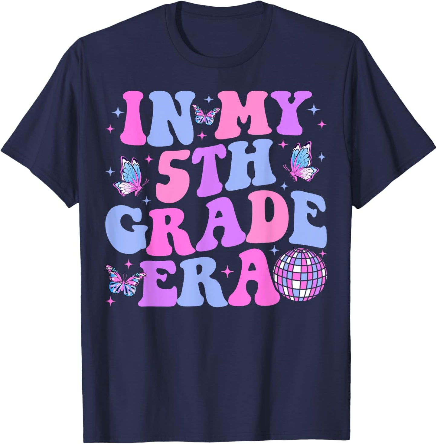 In My 5th Grade Era Back To School Fifth Grade Teacher T-Shirt - T-Shirt | Navy