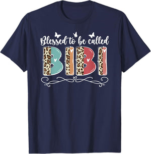 Blessed To Be Called Bibi Grandma Bibi Grandmother T-Shirt - T-Shirt | Navy