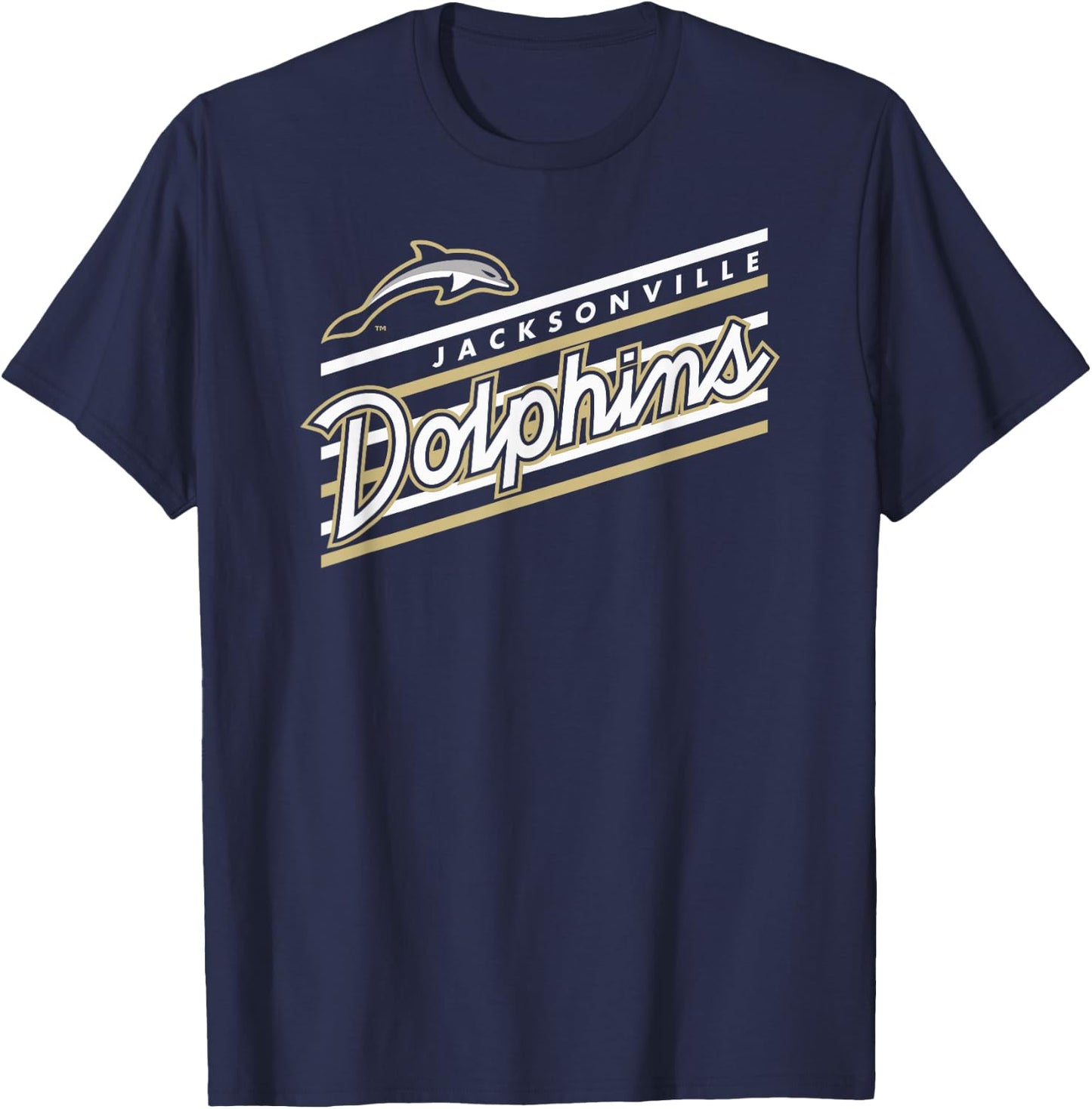 Jacksonville Dolphins Retro Performer Green T-Shirt - T-Shirt | Navy
