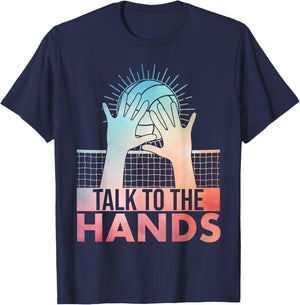 Funny Volleyball Art Women Blocker Volleyball Player T-Shirt - T-Shirt | Navy