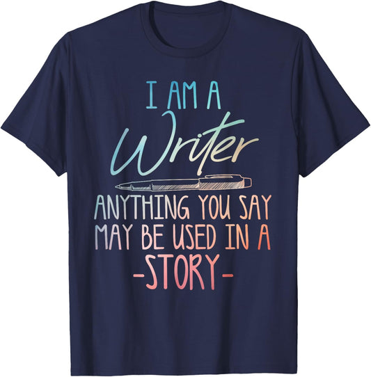 Writer Art Women Writing Lover Author Poet Writer T-Shirt - T-Shirt | Navy
